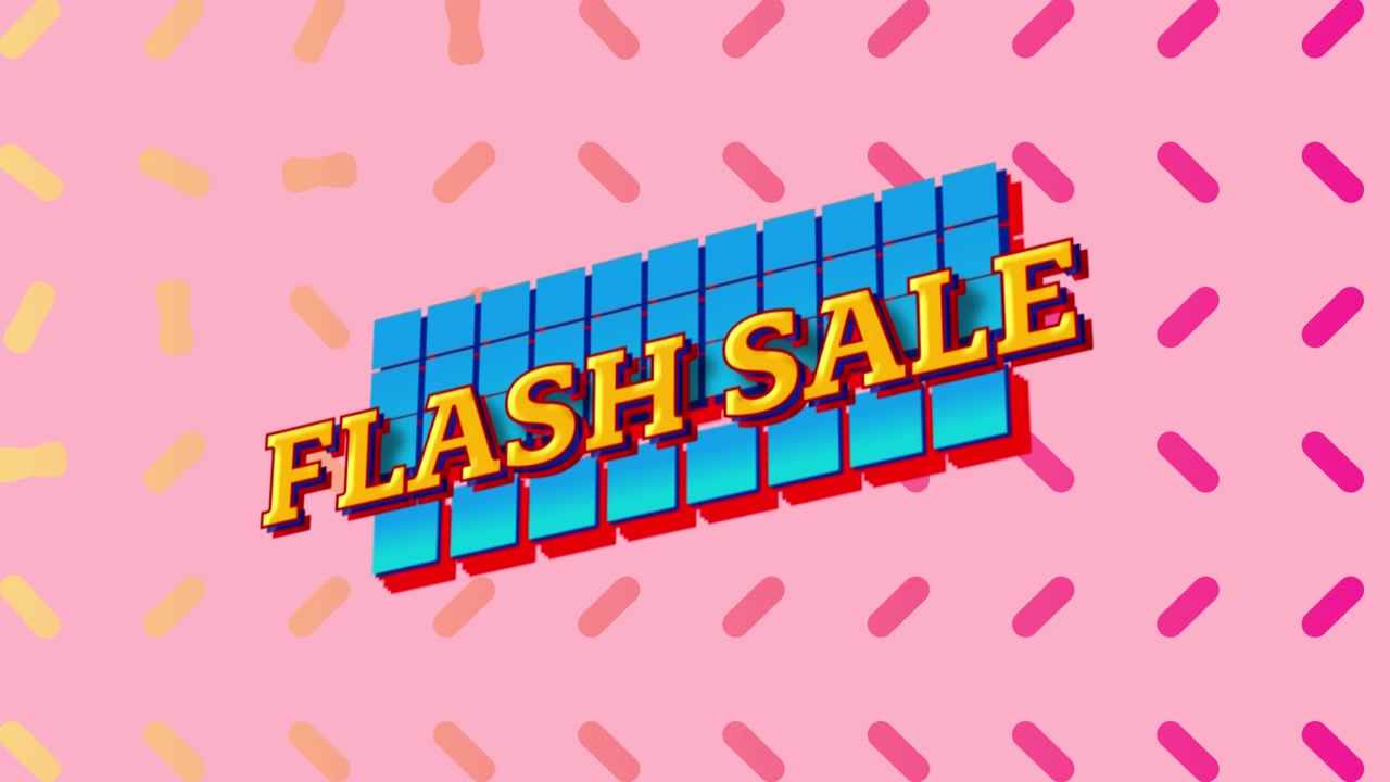 Grafica offerta lampo su sfondo rosa