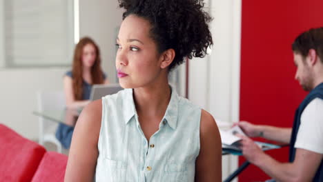 Pretty-student-using-her-laptop