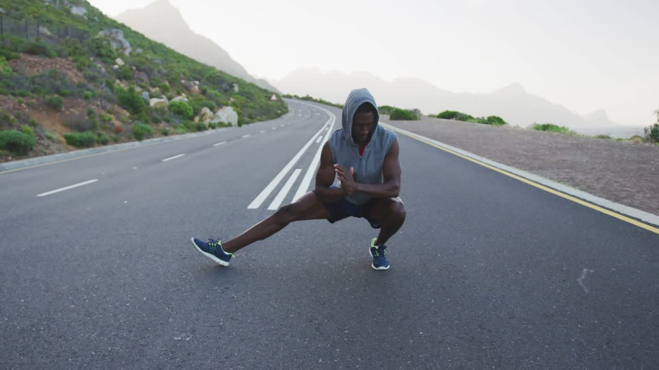 NEW COLLECTION popping pink to white over torso sparking athlete doing side lunge promoting fitness