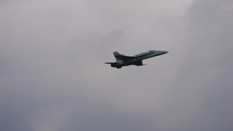 fa 18 fighter plane flies through the sky at slow speed in slow motion. airpower 2024