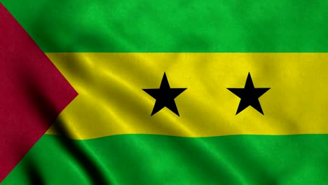 4k seamless loopable flag of sao tome and principe