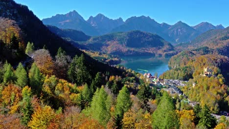 hohenschwangau lake near  castle, bavaria, germany