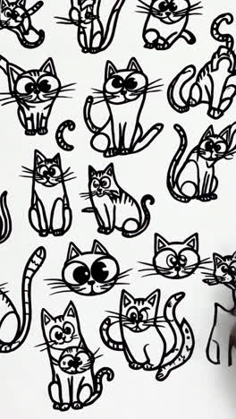 cute cartoon cat pattern
