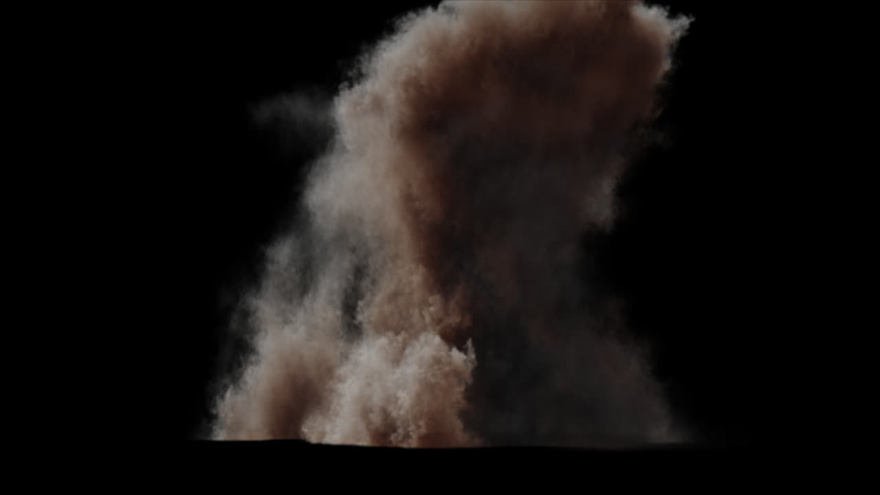 explosión de polvo marrón