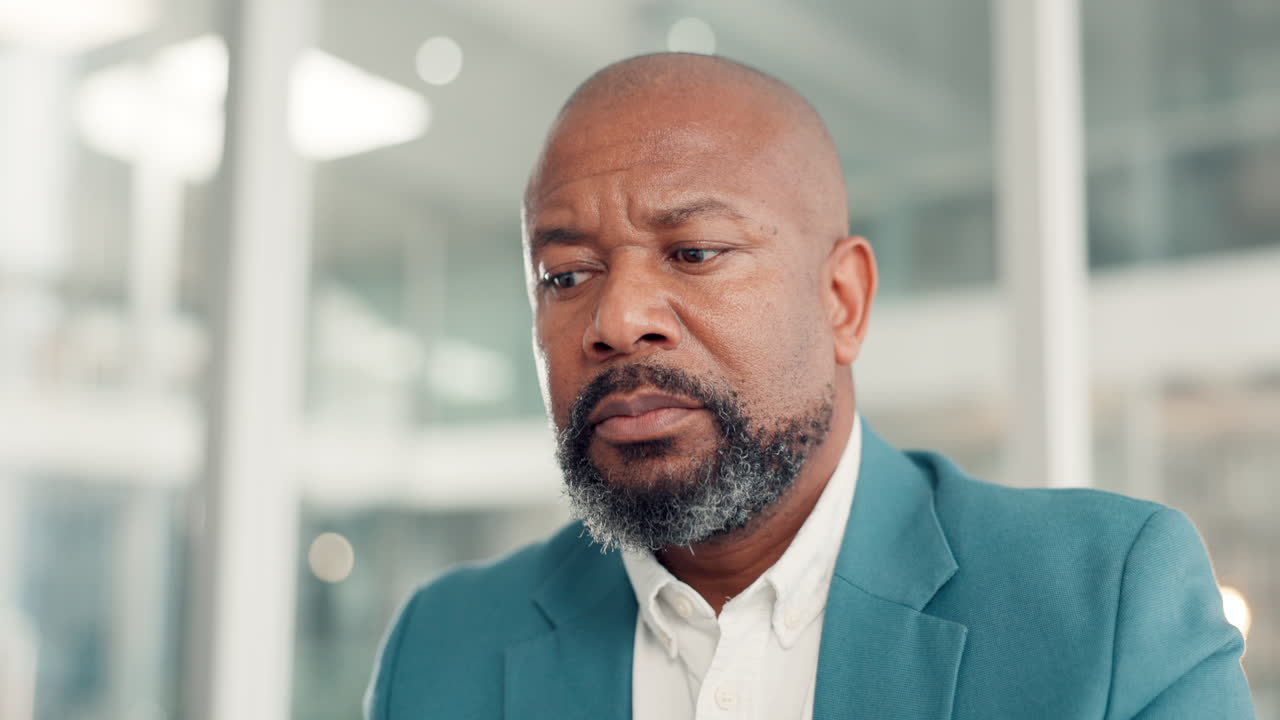 Thoughtful African American Businessman
