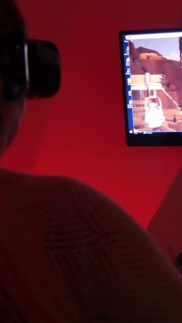 technology, virtual reality, entertainment and people concept