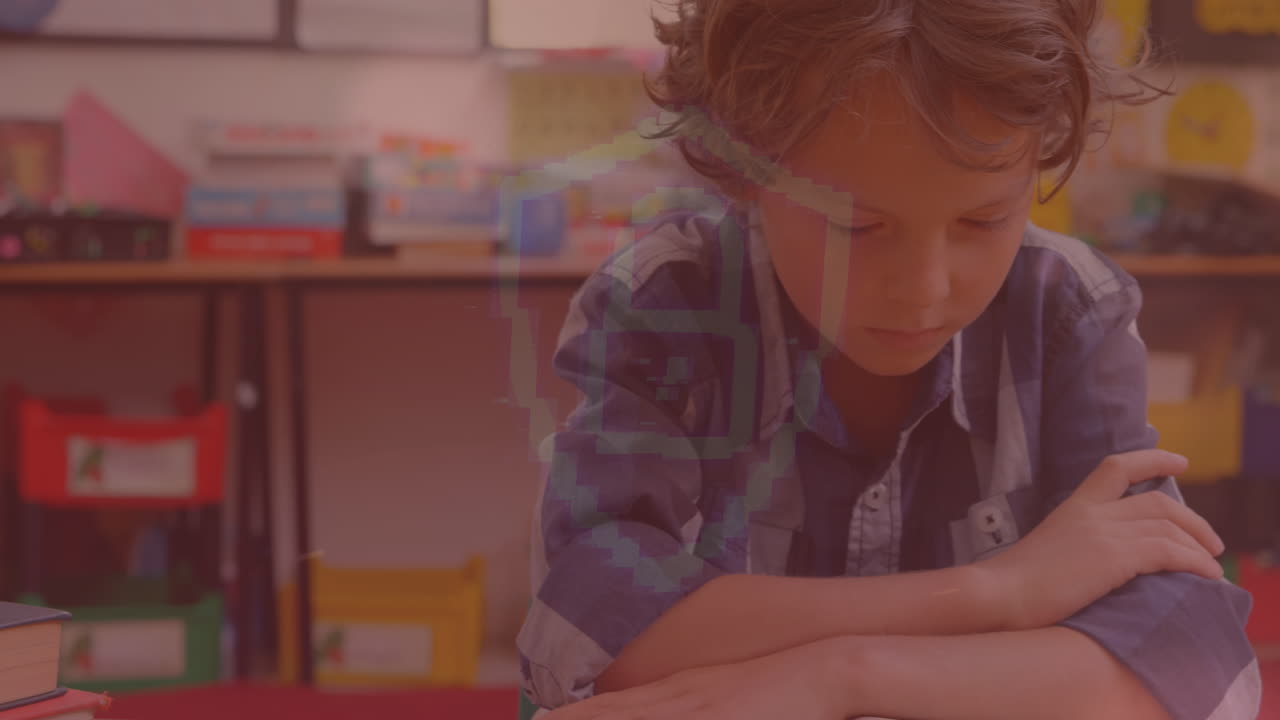 анимация обработки данных над обучением кавказских школьников