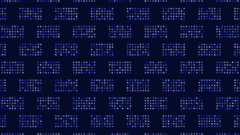 neon stars pattern in rows on dark space