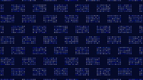 neon stars pattern in rows on dark space