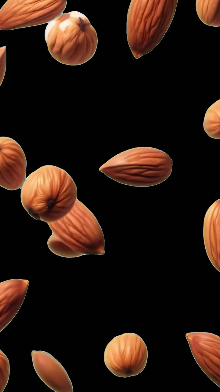 Falling almonds
