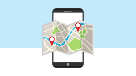 teléfono inteligente con aplicación de transporte de vídeo