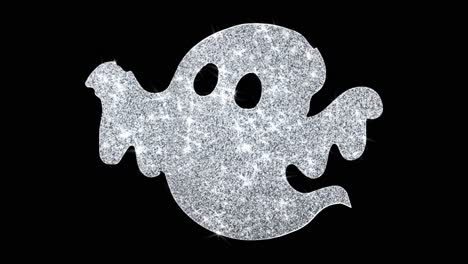 silver glitter ghost