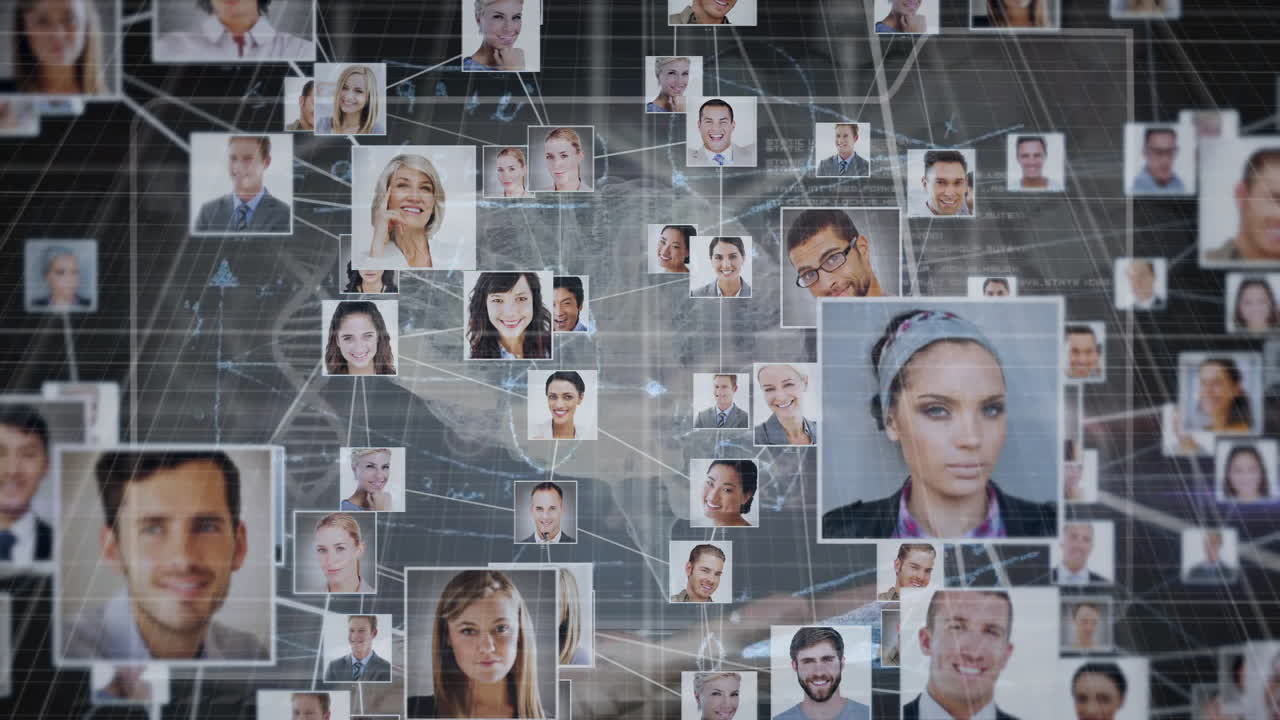 анимация сети связей с бизнесменами по научным данным