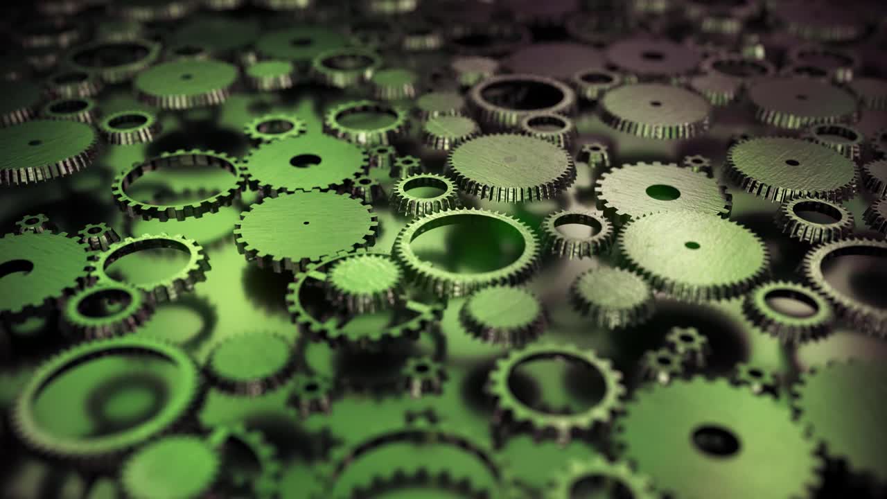 Gear cogs rotating system gearbox watch mechanism 4K