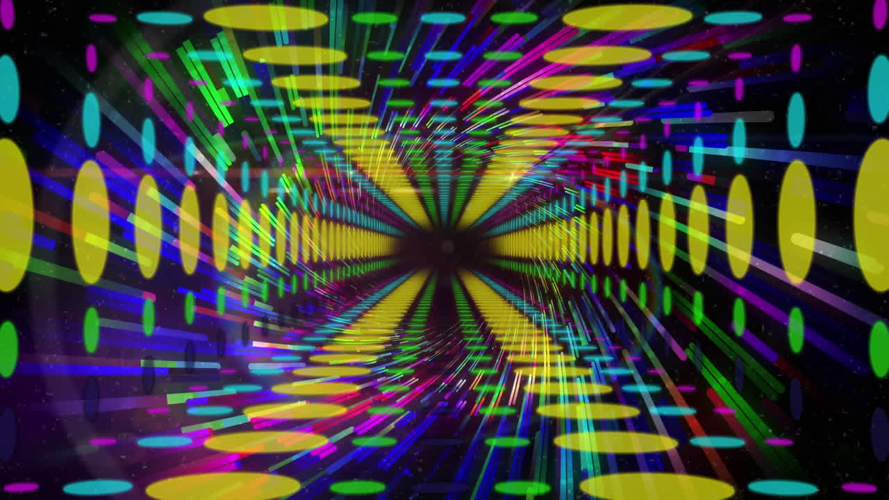 círculos de colores y líneas diagonales