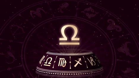 zodiac sign libra and horoscope wheel