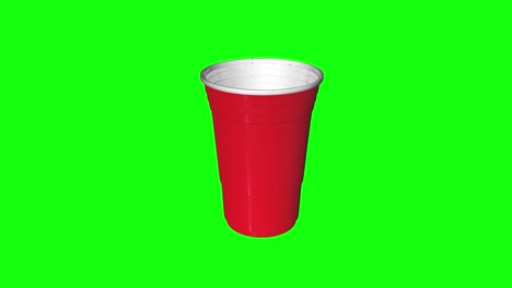 8 animaciones 3d taza roja clásica de fiesta pantalla verde