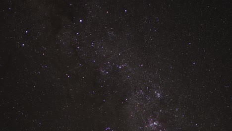 timelapse of stars moving across the night sky