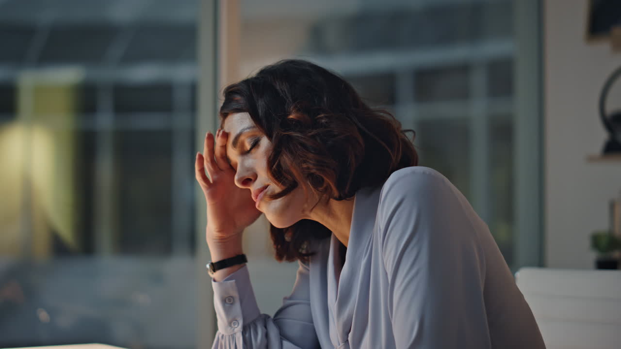 Businesswoman hands closing laptop lid at company office closeup. Tired woman