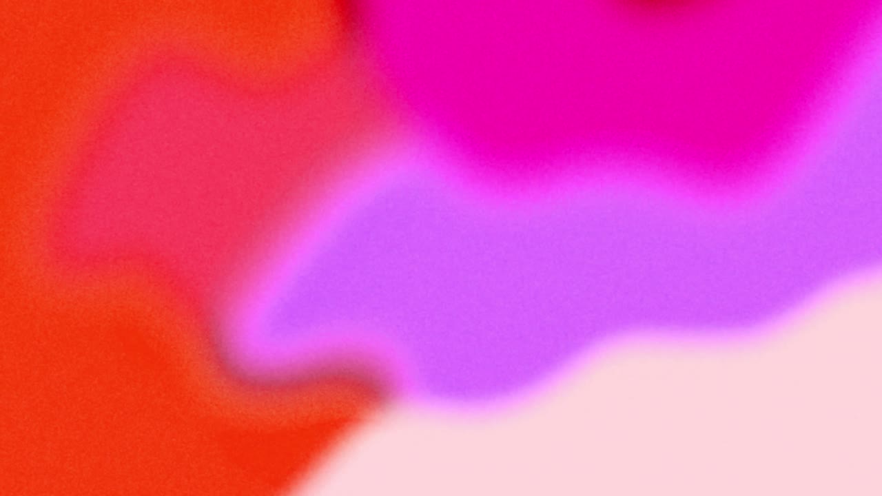 animación de formas viscosas orgánicas de color rojo brillante, rosa y púrpura que se mueven lentamente