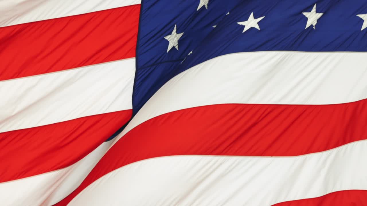 Slow Mo USA Flags Patriotic Stars and Stripes America