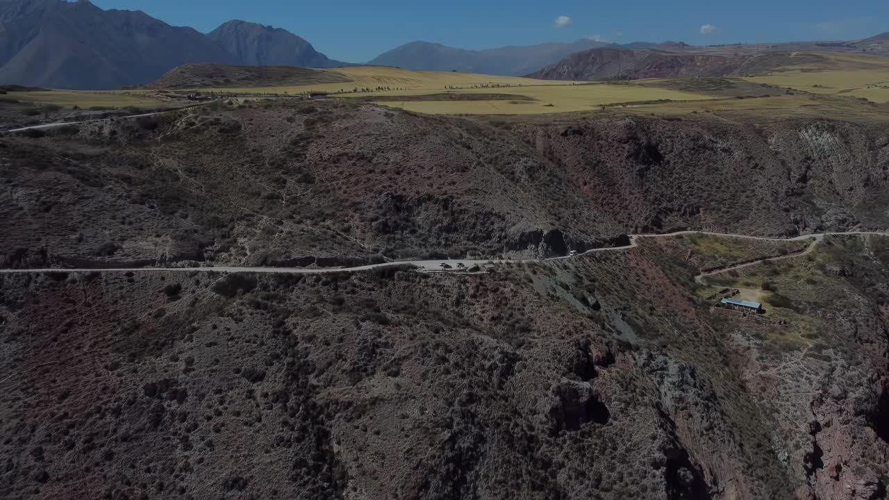 Andes mountains Peruvian aerial drone landscape nature view valley hills South America