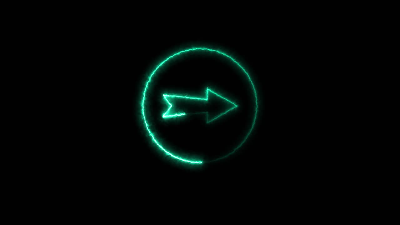 Glowing Neon Arrow