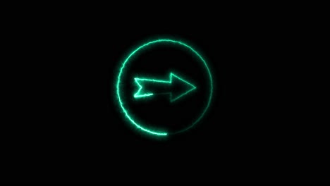 glowing neon arrow