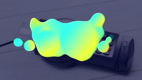 Animation-Eines-Bunten-Flecks-über-Dem-Zahlungsterminal