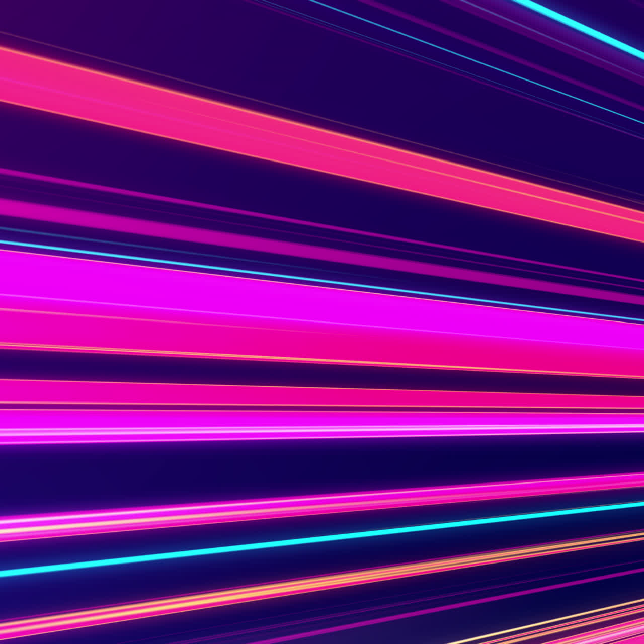 Abstract Neon Light Streaks in Motion