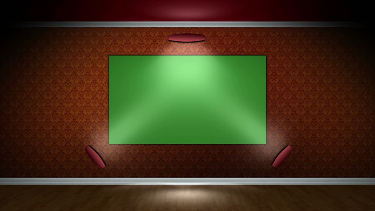 녹색 화면 모니터와 방, 4k