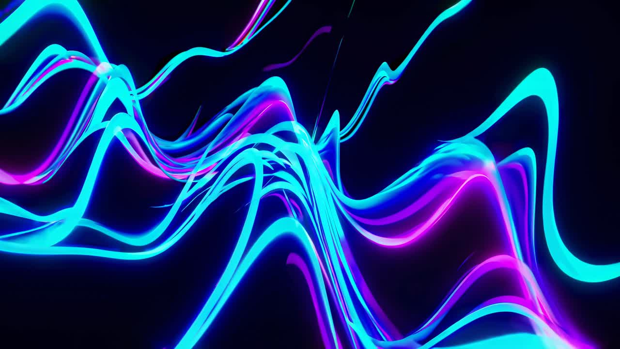 Abstract Neon Waves