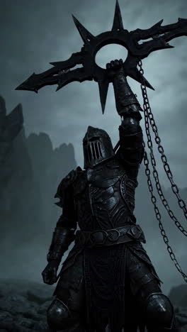 dark knight in epic armor