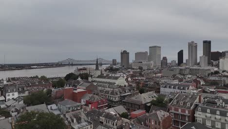 vista aérea de nueva orleans cerca del barrio francés