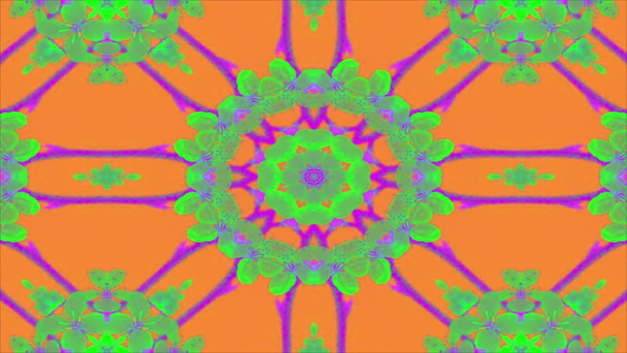 el fondo de movimiento del caleidoscopio abstracto, el fondo en bucle.