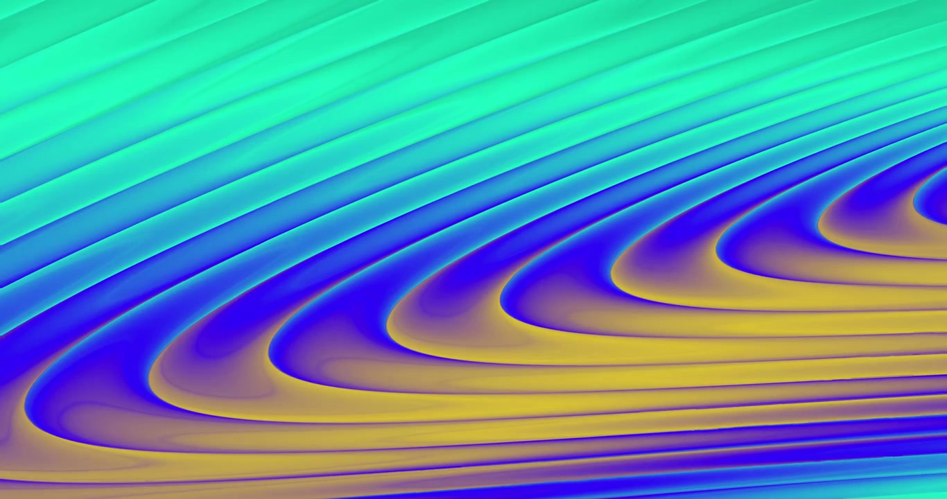 Abstract Motion Background with Flowing Teal and Gold Waves