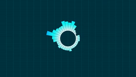 gráficos de movimiento que muestran medidores de audio en movimiento