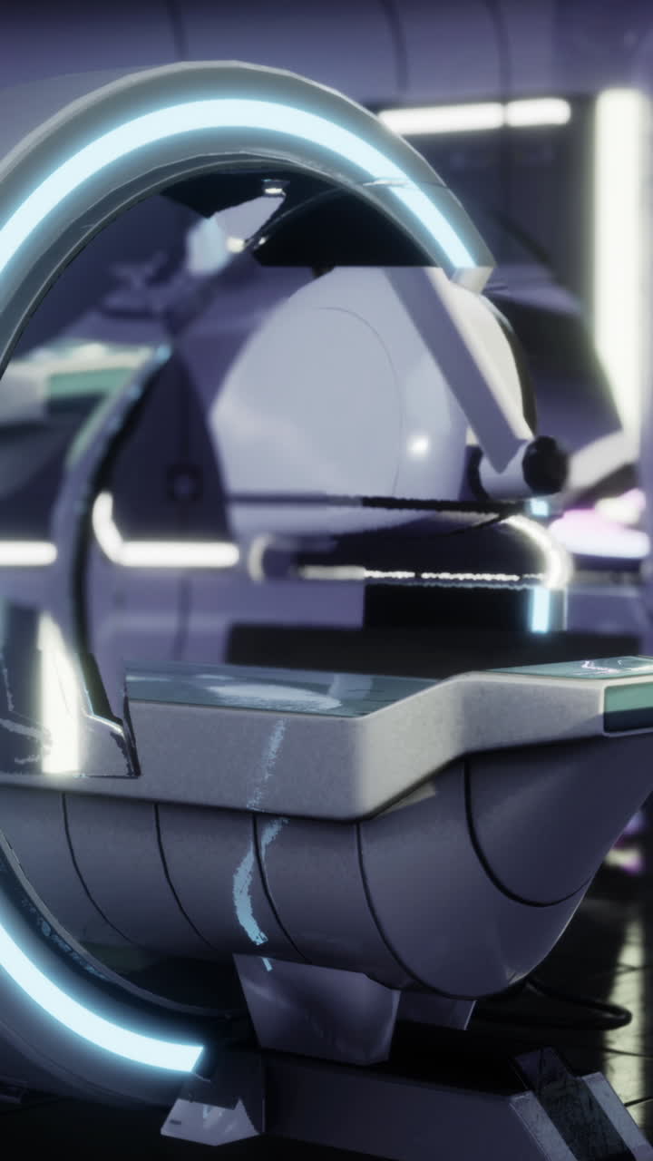 Futuristic mri design highlights innovative healthcare technology