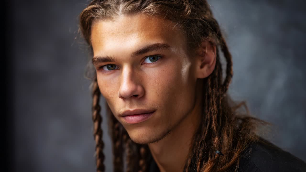 Portrait of a young man with dreadlocks