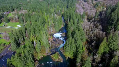 lucia falls is one of five named waterfalls along the east fork lewis river near battle ground