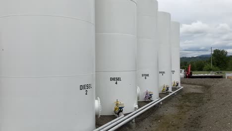 Close-up-revealing-shot-of-the-large-fuel-containers