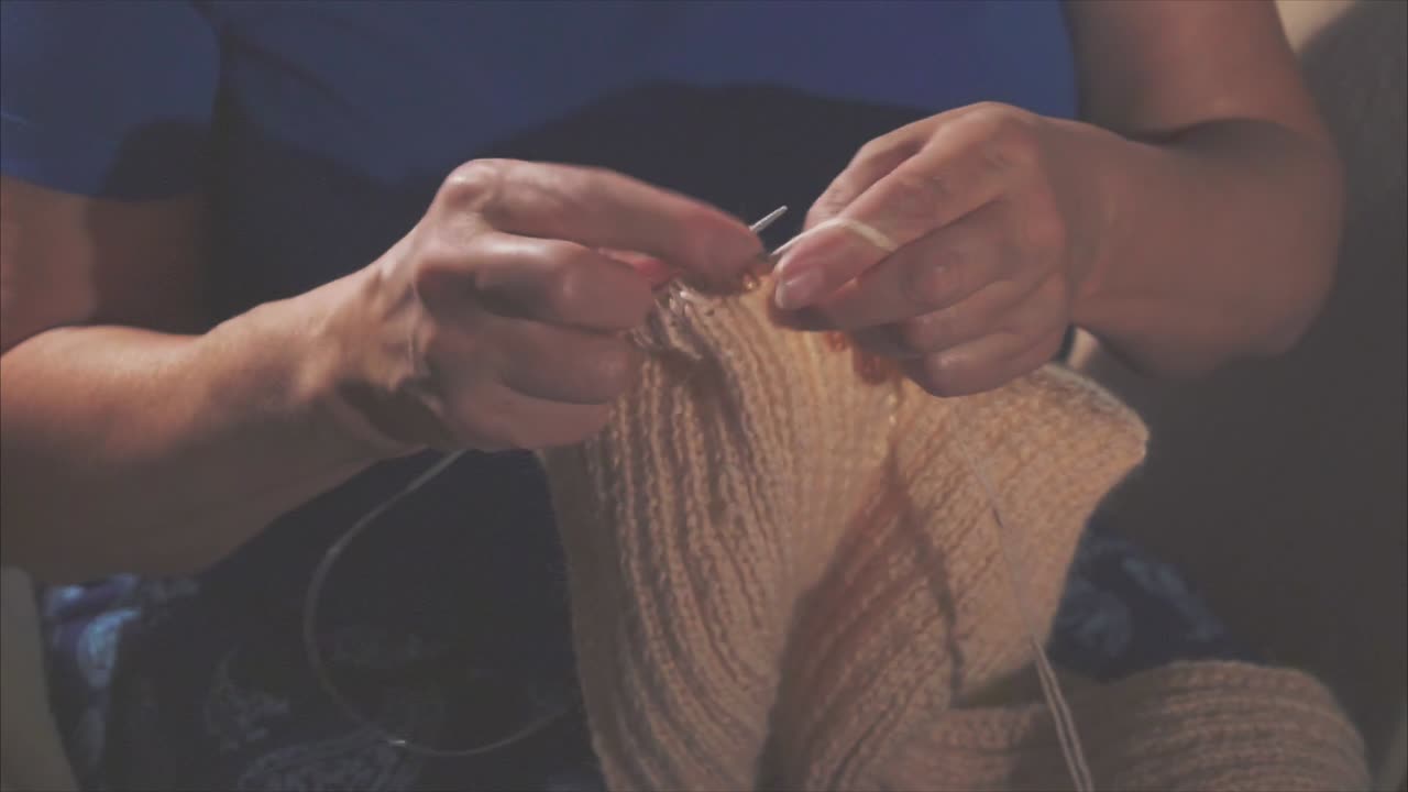 Woman Knitting
