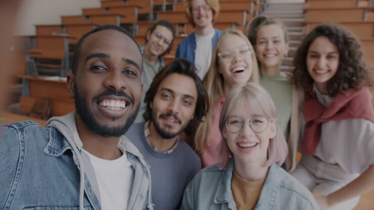 Happy Students in a Classroom