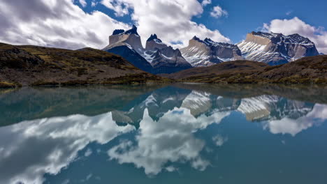 stunning mountain and lake landscapes with glaciers and reflections in patagonia
