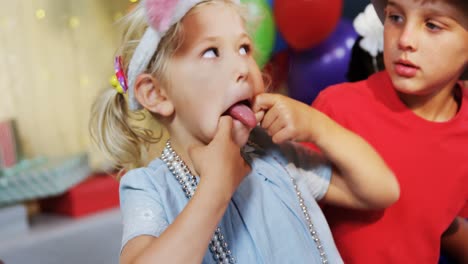 kids having fun during birthday party 4k