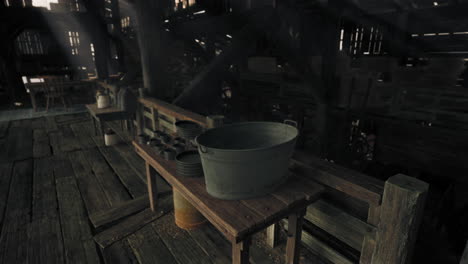 rustic interior of a barn