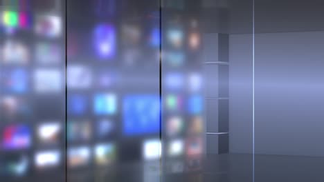 tv wall, looped video, used news studio background loop