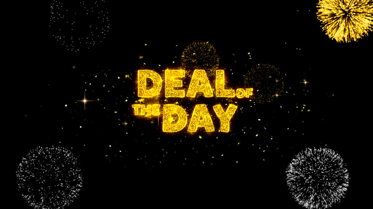 그날의 거래 텍스트는 반이는 황금 입자 불꽃놀이를 드러니다.