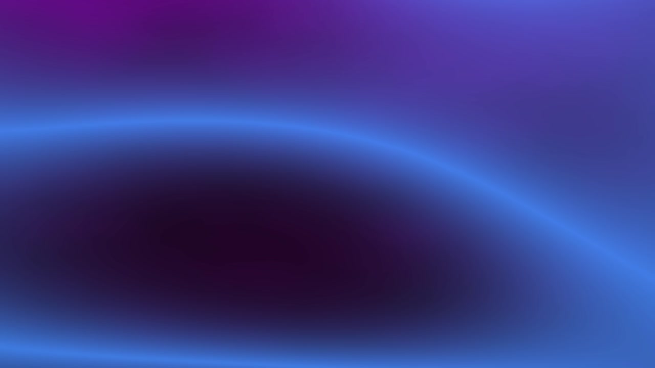Abstract blue and purple fluid waves move slowly across a dark background in 4K resolution