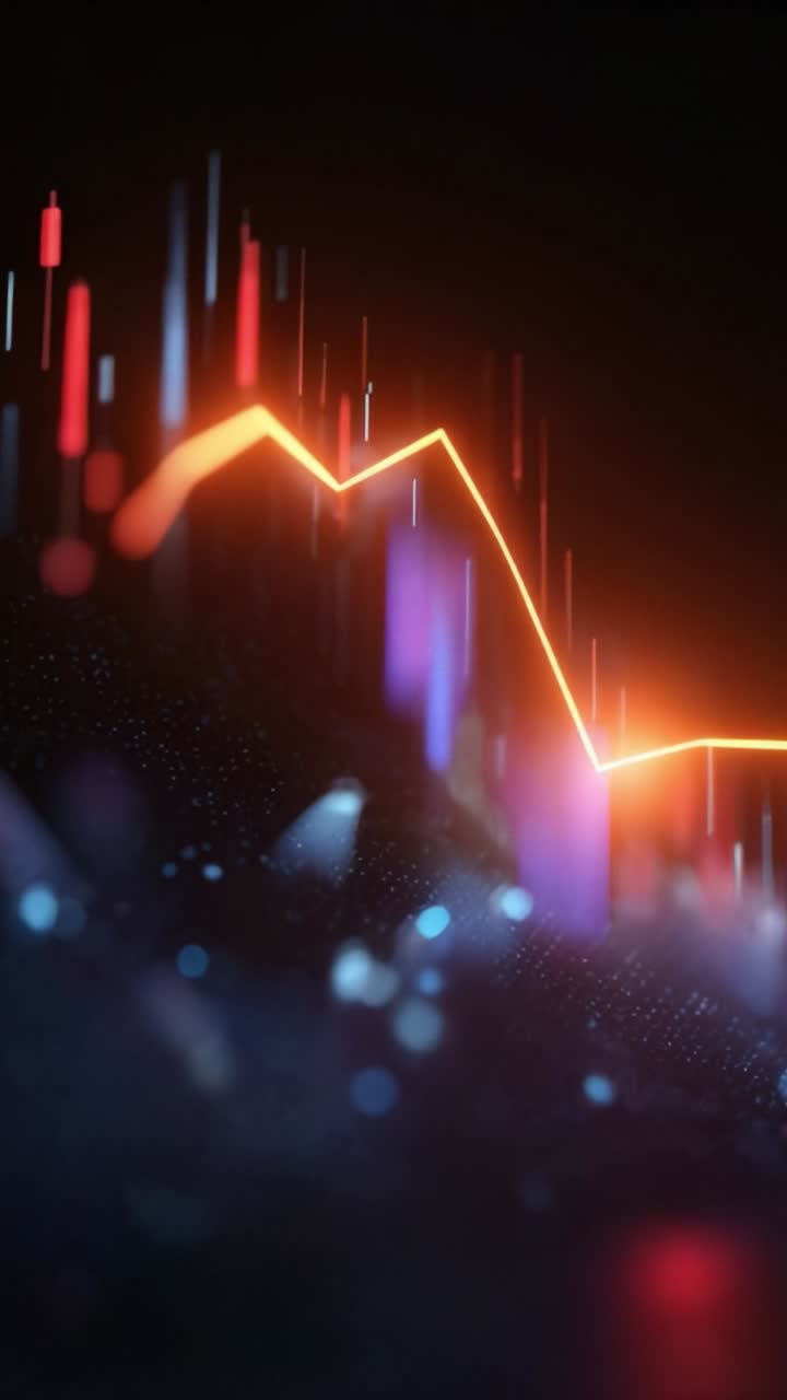 Dynamic Financial Indicators with Vibrant Colorful Charts and Graphs Displaying Market Trends in a High-Tech Digital Environment